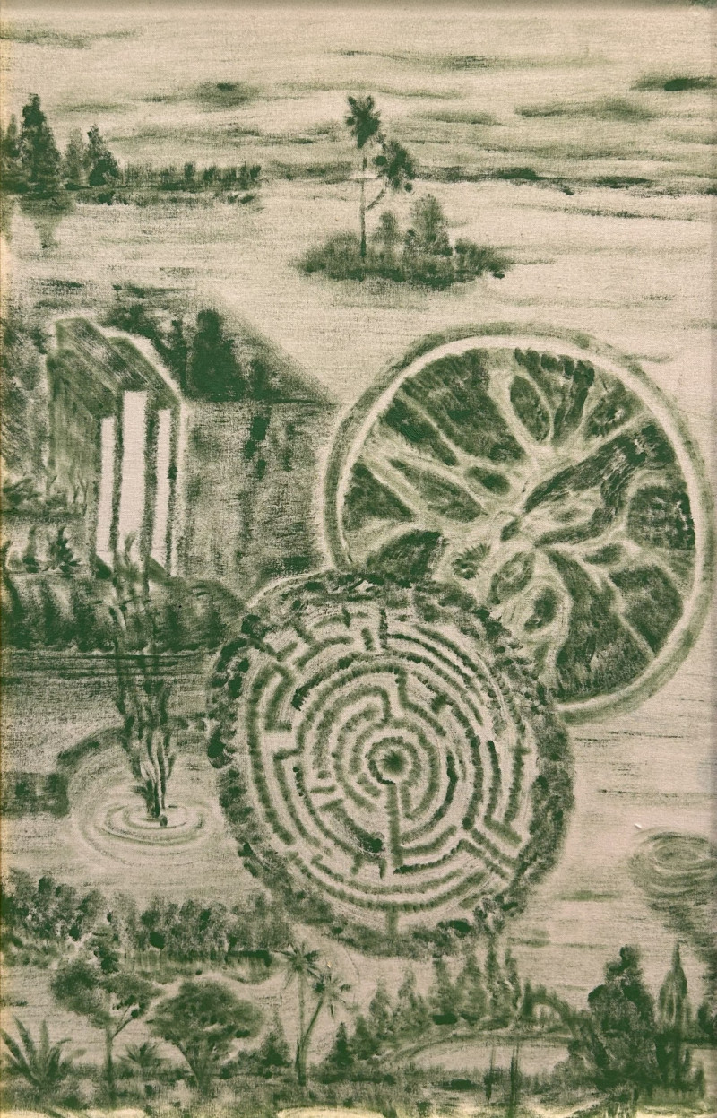 S/t de la serie “La imagen abierta" - Óleo sobre lienzo crudo - 71.5 x 46 cm - 2025