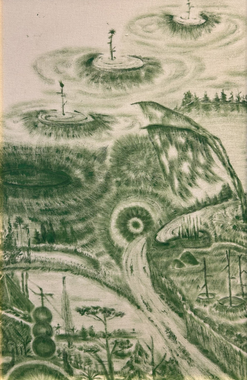 S/t de la serie “La imagen abierta" - Óleo sobre lienzo crudo - 71.5 x 46 cm - 2025