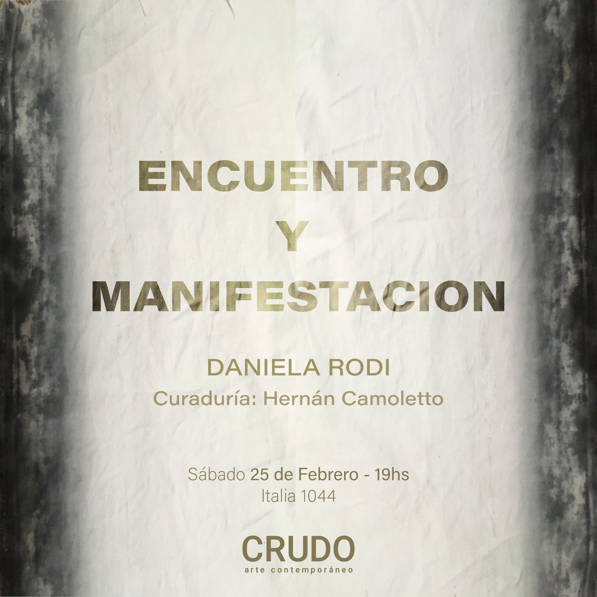 Flyer de Encuentro y manifestación de Daniela Rodi