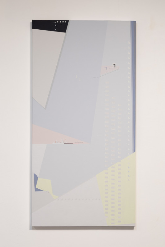 Acrílico y marcador permanente sobre tela. 120 x 60 cm. 2022