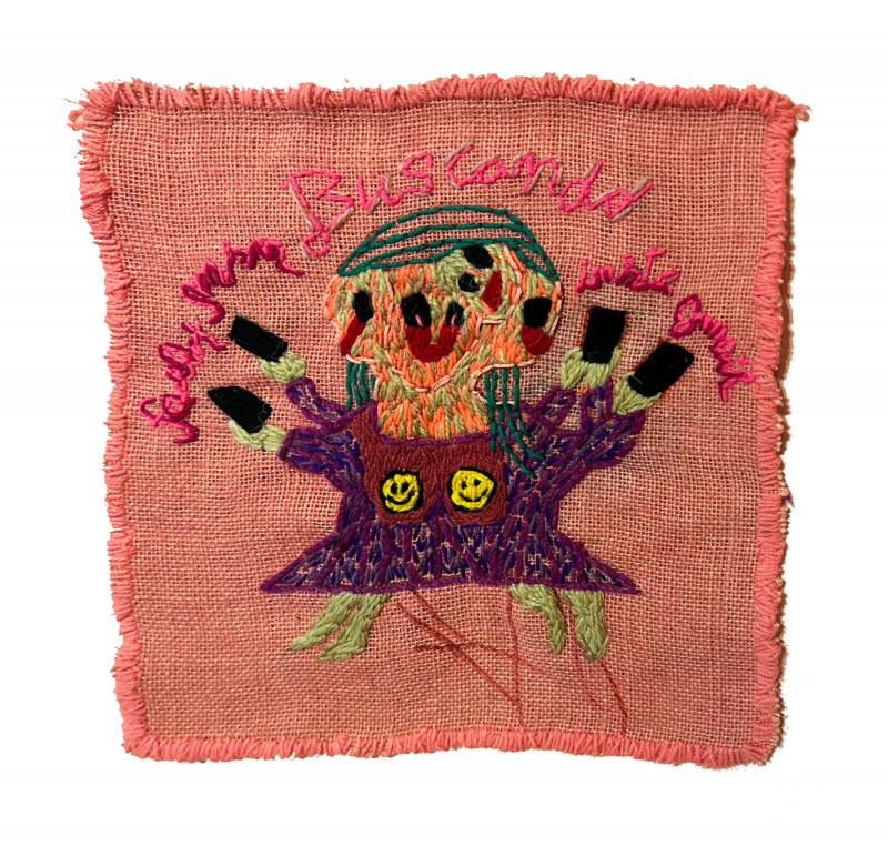 Bordado sobre arpillera 30 x 26 cm. 2017