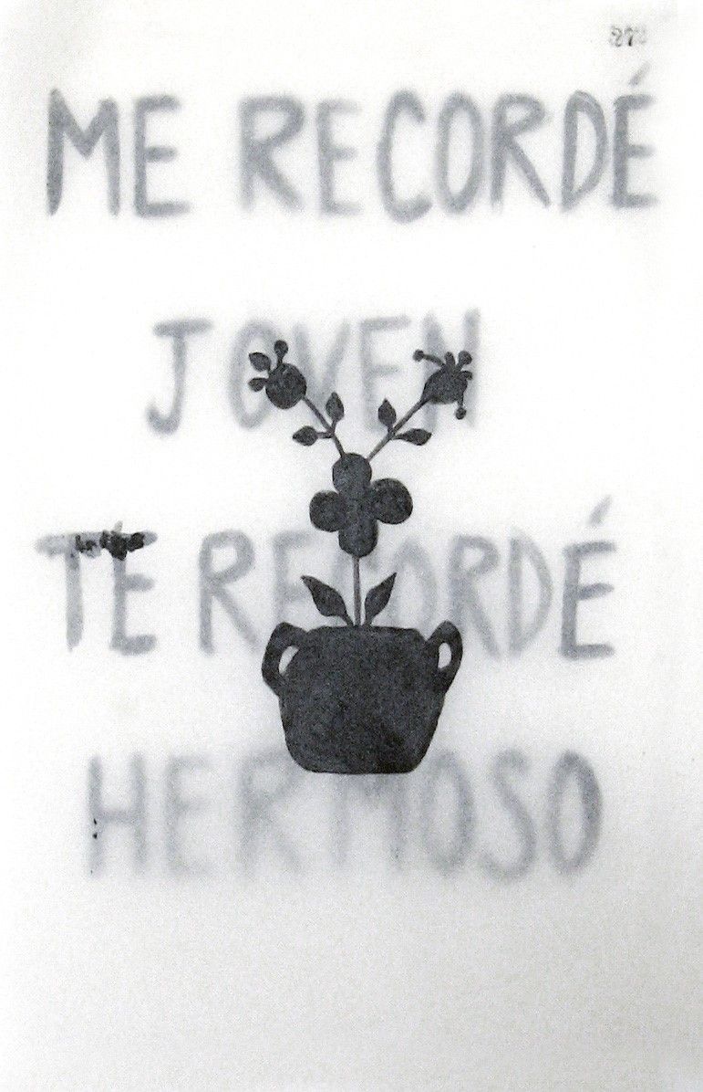COPIADOR - Ensamble (González – Grela). Acrílico sobre hojas de papel vegetal de libro Copiador superpuestas. 35 x 23 cm. 2020